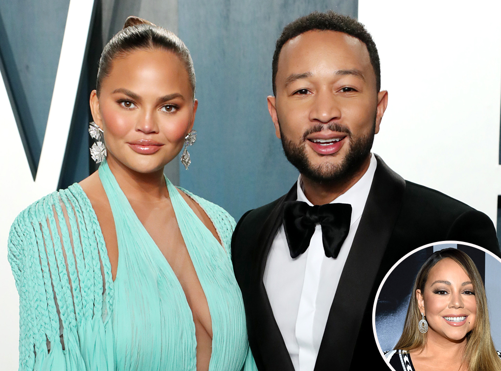 John Legend Chrissy Teigen Cook To Mariah Carey Music She Reacts E Online